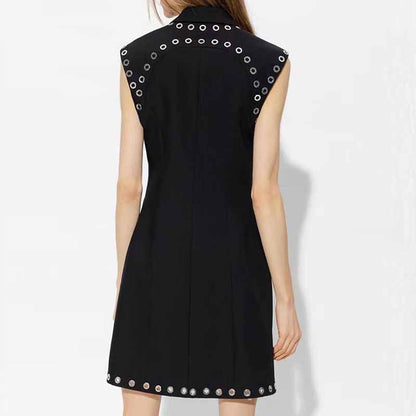 Women's little short blazer dress in black white