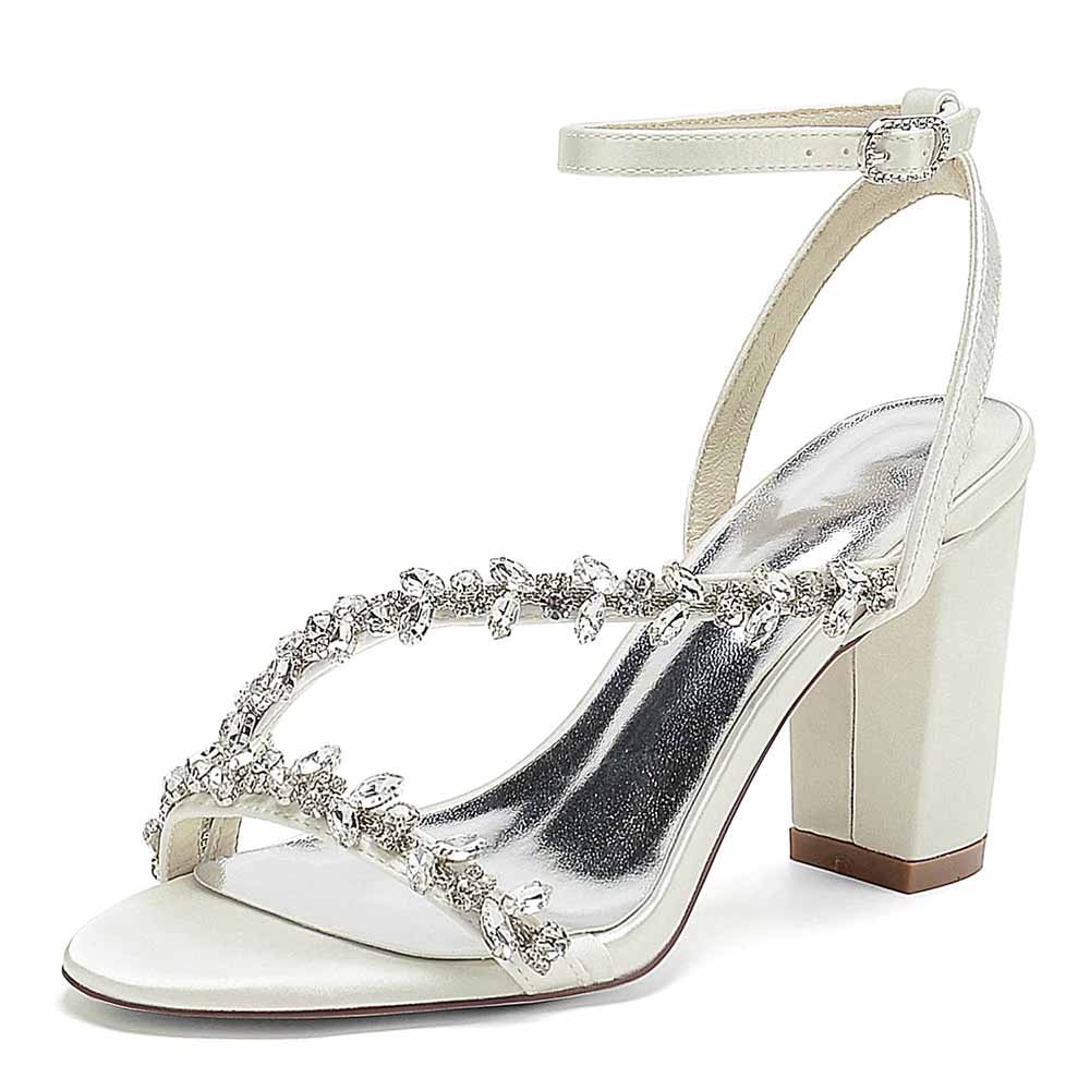 Elegant S&DCo. block heels sandals with decorative embellishments for special occasions