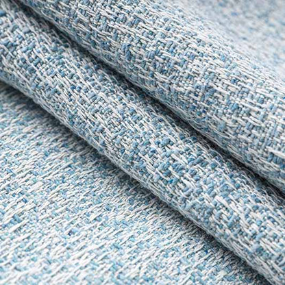 Luxury tweed autumn winter coat blue tweed woolen cloth jacket