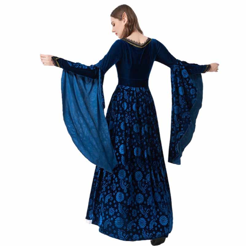 Halloween Costume Dress With Shawl Autumn and Winter Blue Witch Perfor SD Dresscode & Fashiontrends Halloween Costume Dress With Shawl Autumn and Winter Blue Witch Perfor SD Dresscode & Fashiontrends