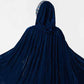 Halloween Costume Dress With Shawl Autumn and Winter Blue Witch Performance Dress