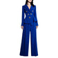 Women's Blue Pantsuit Two Pieces Formal Suit Formal Business Suit