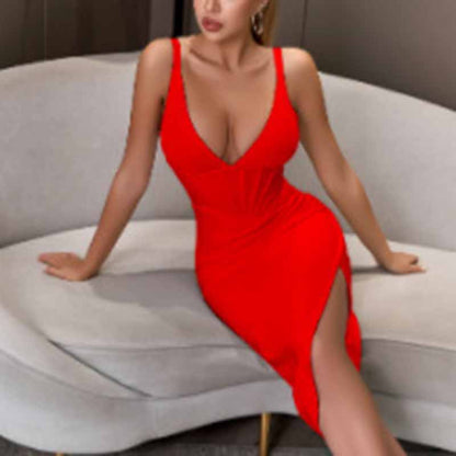 Women's Celebrity Bandage Bodycon Dress Strap Party Pencil Dress