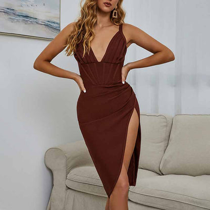 Women's Celebrity Bandage Bodycon Dress Strap Party Pencil Dress