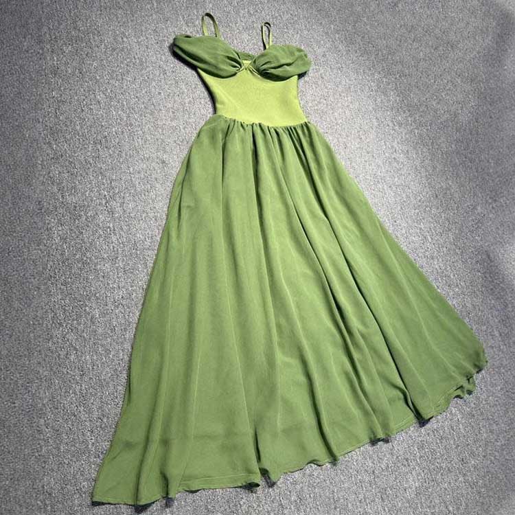 Olive Green Body-Con Dress Knit Maxi Dress