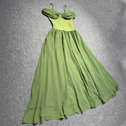 Olive Green Body-Con Dress Knit Maxi Dress