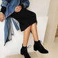 Women's Lace-Up Boots Low Heeled Ankle Bootie