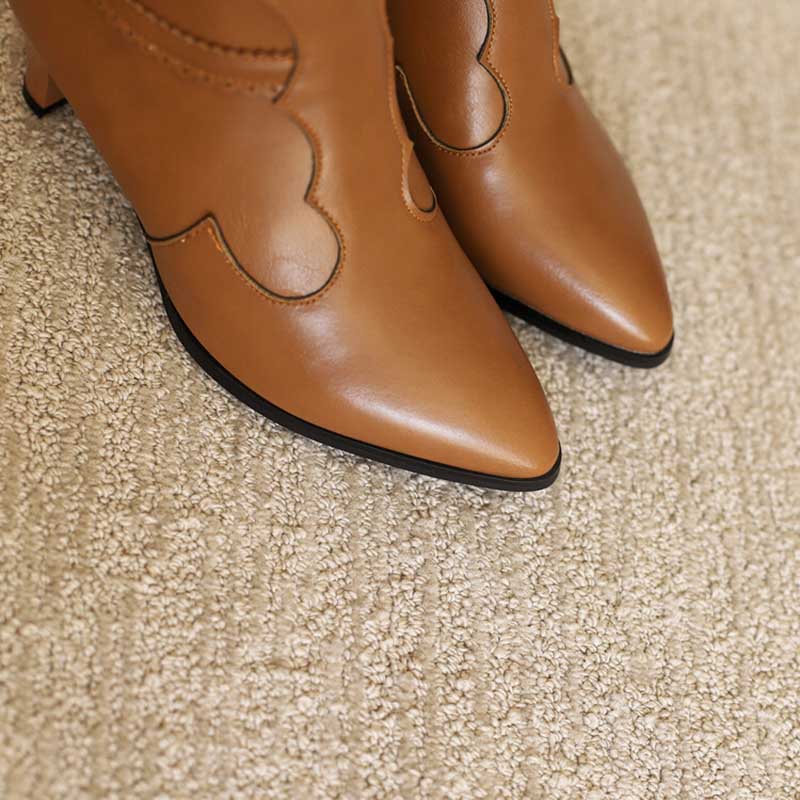 Low Heel Western Ankle Boots Kitten Heel Cowboy Booties – SD Dresscode &  Fashiontrends