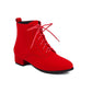 Women's Lace-Up Boots Low Heeled Ankle Bootie