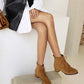 Women's Lace-Up Boots Low Heeled Ankle Bootie