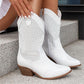 Women's Mid-calf Chunky Suede Boots