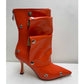 Snap Off Boots Short Stiletto Bootie With Removable Oversleeve