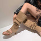 Women's Suede Thong High Heel Boots