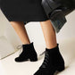 Women's Lace-Up Boots Low Heeled Ankle Bootie