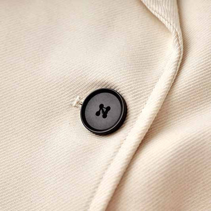 Women's Lapel Double Breasted Belted Pockets Plain Long Length Trench Coat