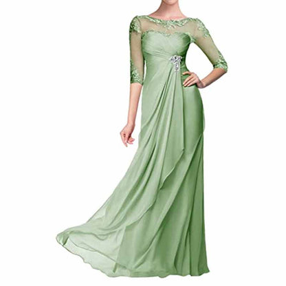 Women Custom Prom Dress Bridesmaid Dress Floor-Length Mother of the Bride Wedding Guest Dress