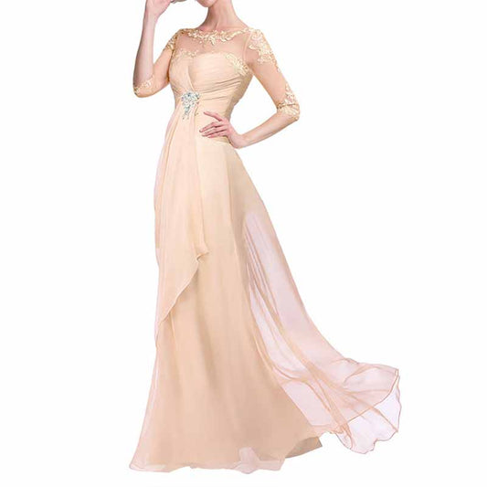 Women Custom Prom Dress Bridesmaid Dress Floor-Length Mother of the Bride Wedding Guest Dress