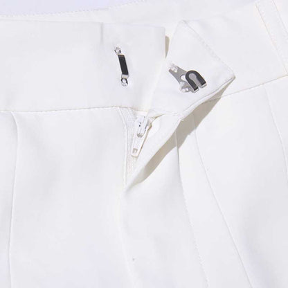 Women's Bar Pant Suit White Formal Wedding Suit Chic Two Pieces Set