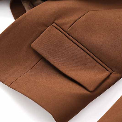 Women's single-button blazer slim fit with Pocket in Camel Color