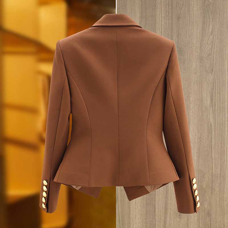 Women's single-button blazer slim fit with Pocket in Camel Color