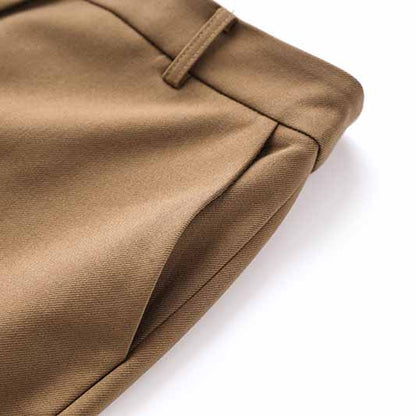 One Button Borwn Pantsuit Fitted Blazer + Mid-High Rise Trousers Pantsuit Suit Formal Wear