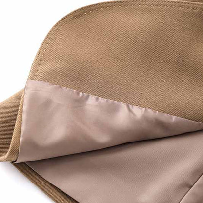 One Button Borwn Pantsuit Fitted Blazer + Mid-High Rise Trousers Pantsuit Suit Formal Wear