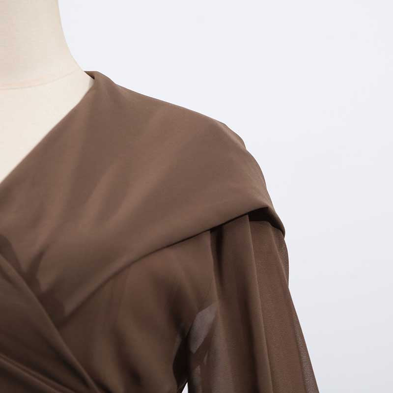 Women's Brown Chic Top With Hoodie and Lace-Up Detail