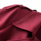 Women Burgundy Trench Coat With Sashes Double Breasted Long Coat