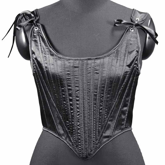 Women's Renaissance Satin Corset Lace Up Vintage Boned Bodice Victorian Bustier