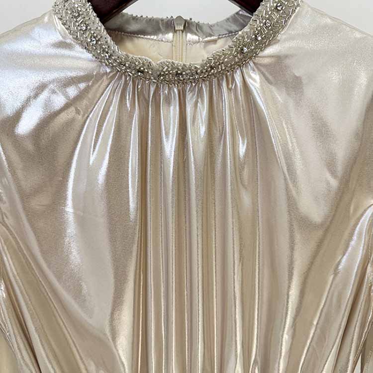 Cape-design Maxi Dress Champagne Prom Dress