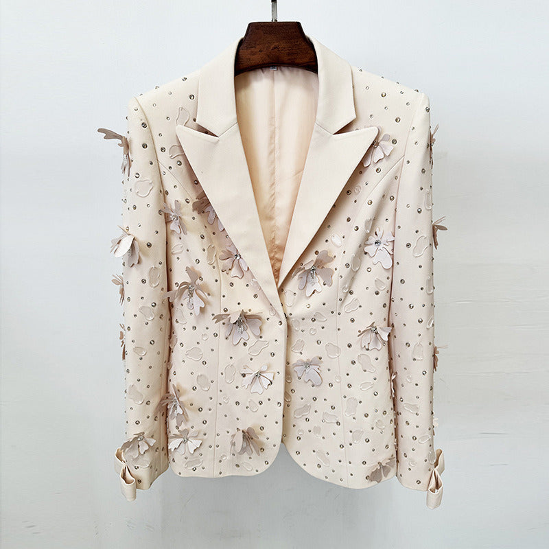 Heavy Embroidered Floral Pantsuit | Luxury Evening Wear