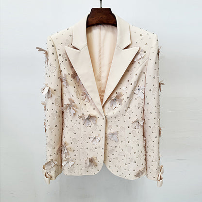 Heavy Embroidered Floral Pantsuit | Luxury Evening Wear