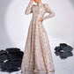 Long Sleeve Gold Seequin Prom Dress Wedding Ball Gowns Event Dress