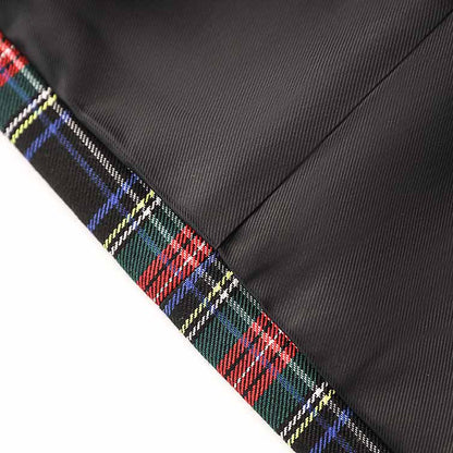 Womens Double Breasted Plaid Work Formal Blazer Jacket