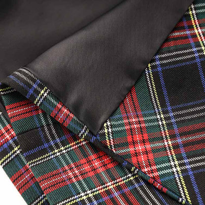 Womens Double Breasted Plaid Work Formal Blazer Jacket