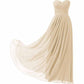 Chiffon Bridesmaid Dresses Long Strapless Ball Gown Wedding Guest Dress A-Line Formal Evening Dress