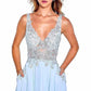 Appliques Lace Prom Dresses Long Side Split Chiffon Women Formal Evening Gowns