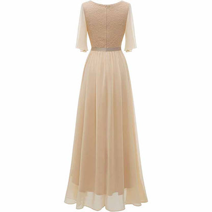 Junior Bridesmaid Dress Short Sleeves Lace Wedding Guest Dress