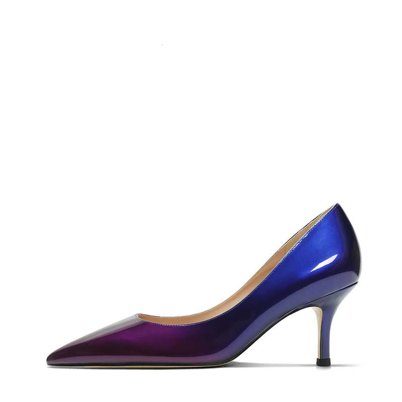 Stunning purple and blue SD Dresscode classic party heels for women with a sleek design and pointed toe.