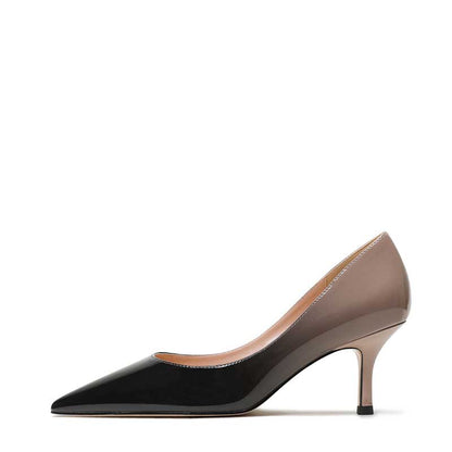 Elegant SD Dresscode & Fashiontrends classic party heels for women in black and beige with a stylish pointed toe