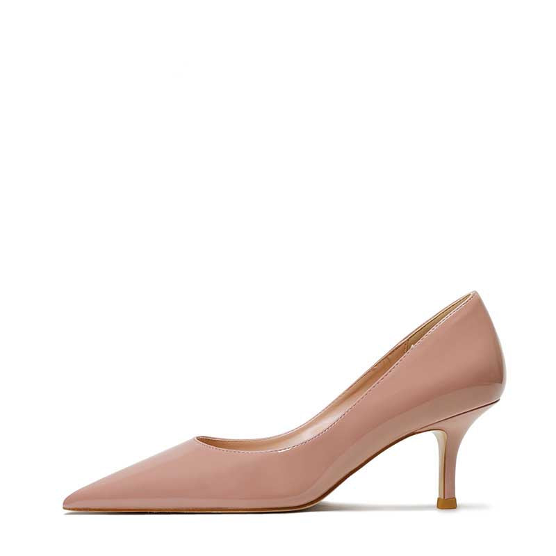 Elegant SD Dresscode classic party heels for women in blush pink with a pointed toe design