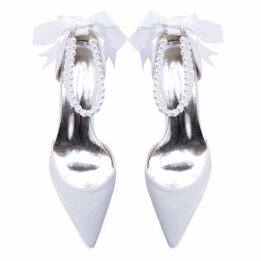 Chic Chunky Heel Closed Toe Wedding Heels for Bride | SD-HK.COM – SD ...
