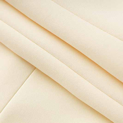 Women's Ivory Coat Double Breasted Buttons Luxurious Y-shaped Lapel Blazer Jacket