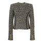 Womens Tweed Short Jacket Gold Button Coat