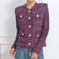 Ladies Tweed Short Jacket Casual Coat