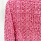 Pink 8 Button Tweed Jacket Breasted Blazer