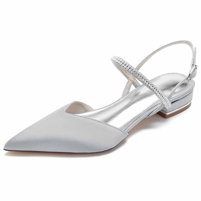 Elegant S&DCo. comfortable wedding shoes for brides with a pointed toe and slingback design