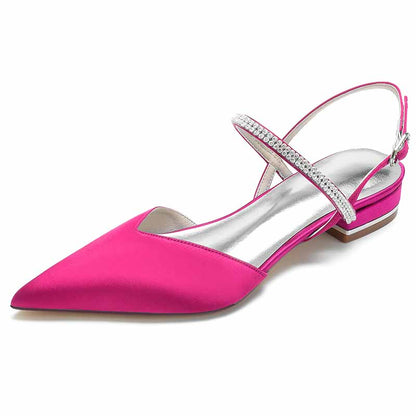 S&DCo. pink slingback wedding shoes featuring a sleek design and comfortable wedding shoes for brides
