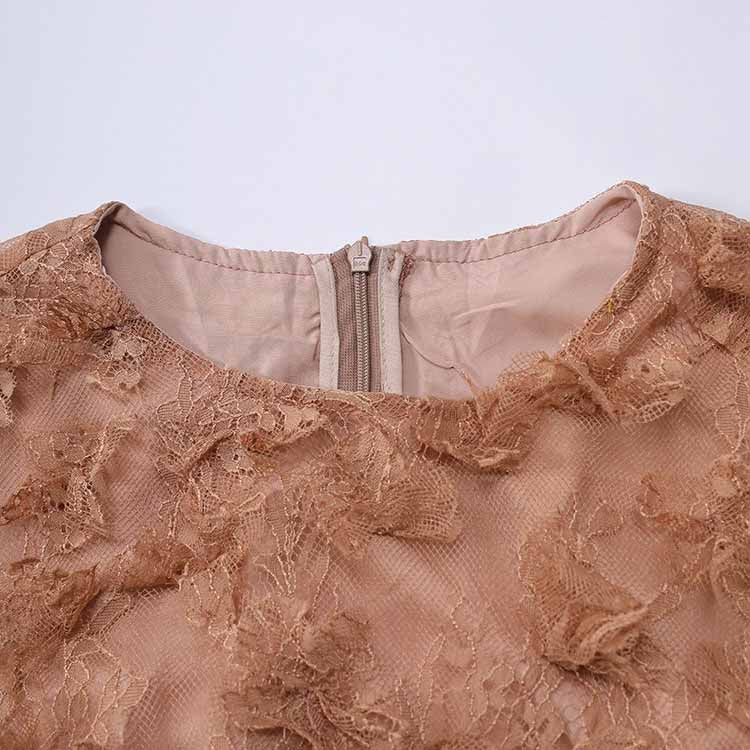 3D Floral Lace Maxi Dress – Romantic Evening or Wedding Guest Look