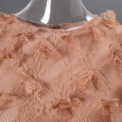 3D Floral Lace Maxi Dress – Romantic Evening or Wedding Guest Look